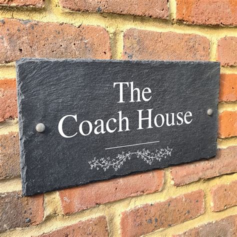 rustic slate house signs uk